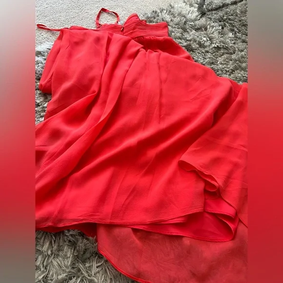 BCBGMaxAzria Vibrant Red 100% Silk Maxi Dress – Size 0 - Picture 11 of 16